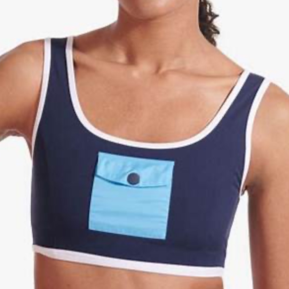 STAUD x NB Sport Bra size XS - Navy/White/Blue